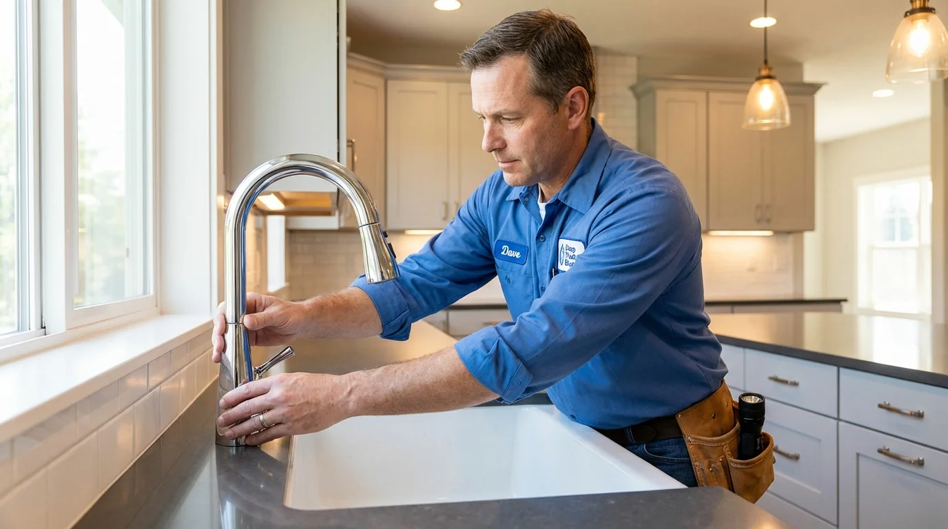Kitchen faucet installation by Johns Plumbing LLC in Rankin